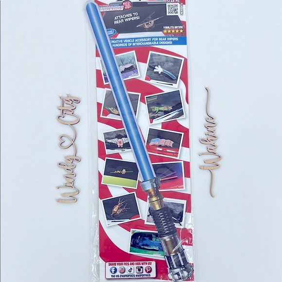 NWT Wipertags Lightsaber Rear Wiper Accent- Blue - Picture 5 of 8